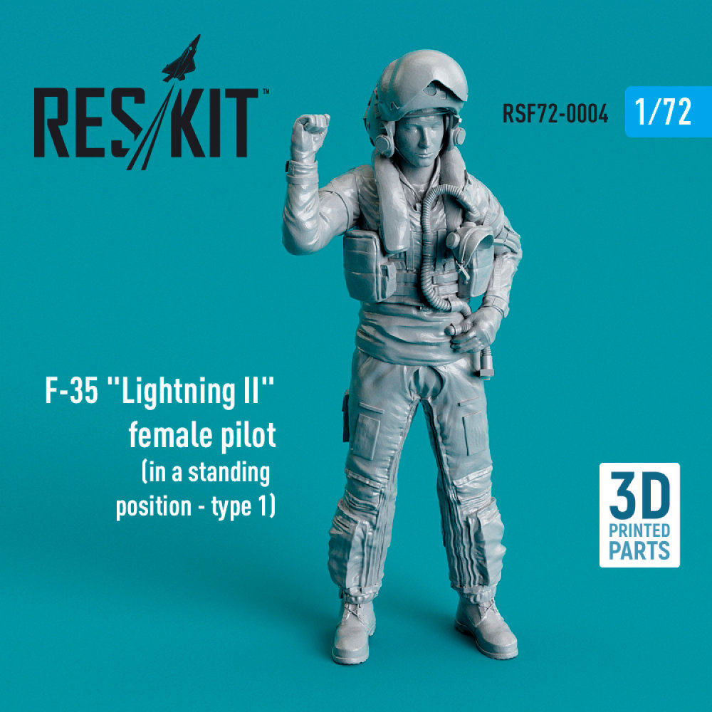 1/72 F-35A Lightning II female pilot standing 1